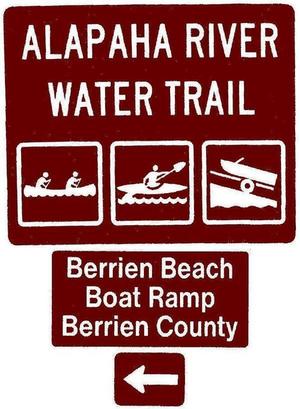 Alapaha River Water Trail GA-DoT sign